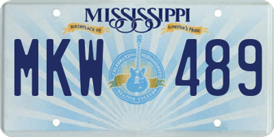 MS license plate MKW489