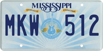 MS license plate MKW512