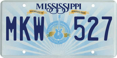 MS license plate MKW527