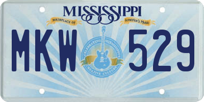 MS license plate MKW529