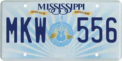 MS license plate MKW556