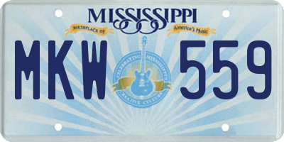 MS license plate MKW559
