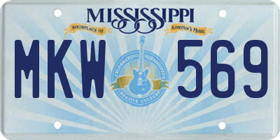 MS license plate MKW569