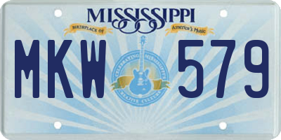 MS license plate MKW579