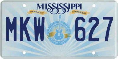 MS license plate MKW627