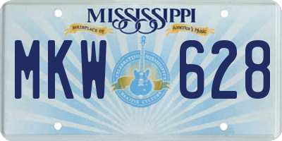 MS license plate MKW628