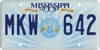MS license plate MKW642