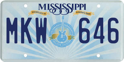 MS license plate MKW646