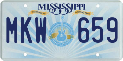 MS license plate MKW659
