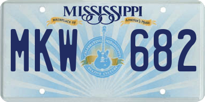 MS license plate MKW682