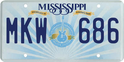 MS license plate MKW686