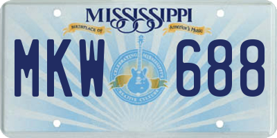MS license plate MKW688