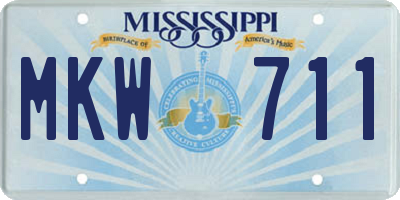 MS license plate MKW711