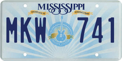 MS license plate MKW741