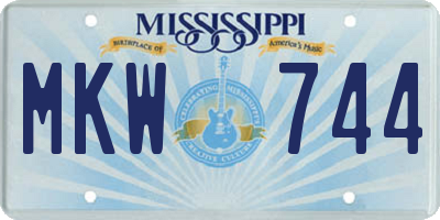 MS license plate MKW744