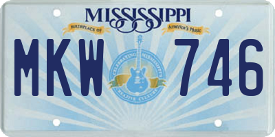 MS license plate MKW746