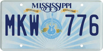 MS license plate MKW776