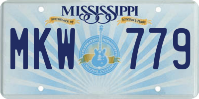 MS license plate MKW779