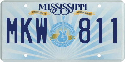 MS license plate MKW811