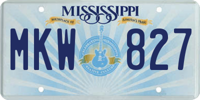 MS license plate MKW827