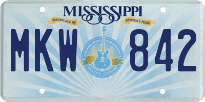 MS license plate MKW842