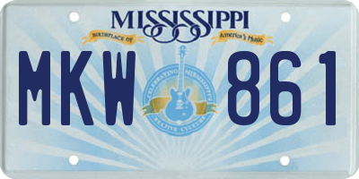 MS license plate MKW861