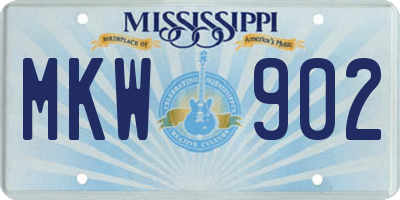 MS license plate MKW902