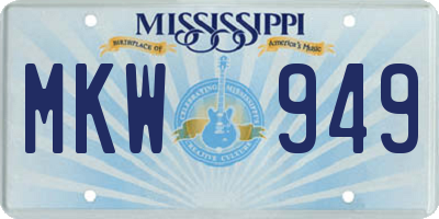 MS license plate MKW949