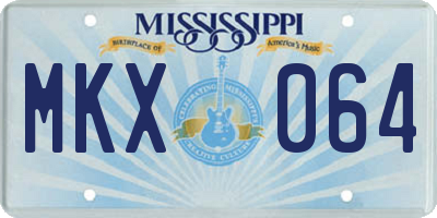 MS license plate MKX064
