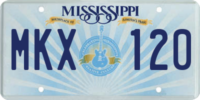 MS license plate MKX120