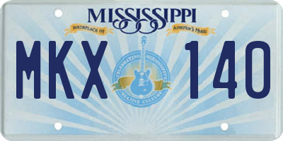 MS license plate MKX140