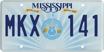 MS license plate MKX141