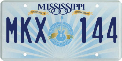 MS license plate MKX144