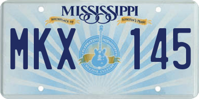 MS license plate MKX145