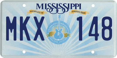 MS license plate MKX148