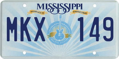 MS license plate MKX149