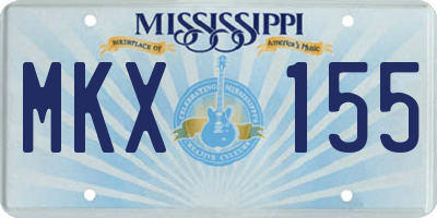 MS license plate MKX155