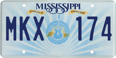 MS license plate MKX174