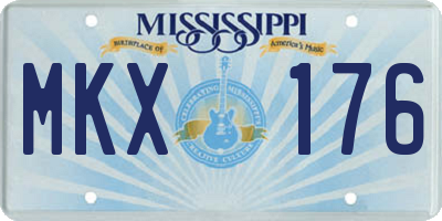 MS license plate MKX176