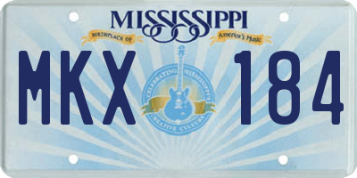 MS license plate MKX184