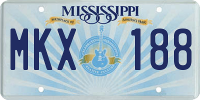 MS license plate MKX188