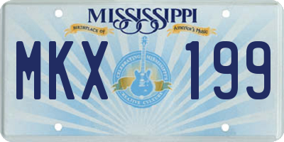 MS license plate MKX199