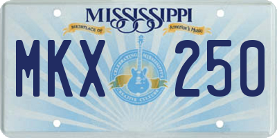 MS license plate MKX250