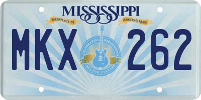MS license plate MKX262