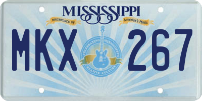 MS license plate MKX267