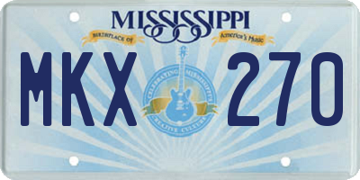 MS license plate MKX270