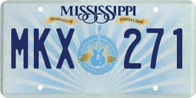 MS license plate MKX271