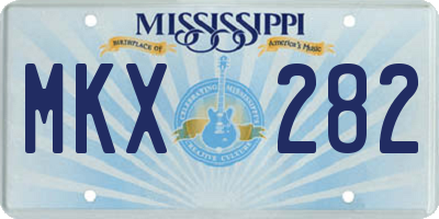 MS license plate MKX282