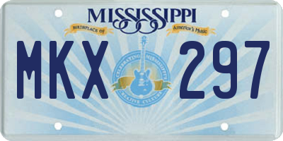 MS license plate MKX297