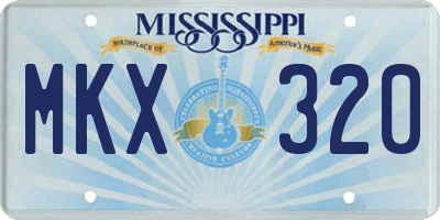 MS license plate MKX320